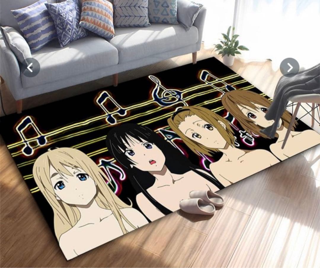 けいおん！ アニメキャラクター ラグ カーペット　約40cm x 60cm