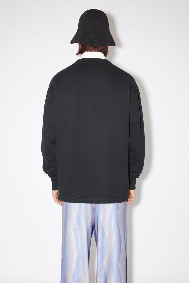 Acne Studios ブラック ロゴスタンプ スウェットシャツ
