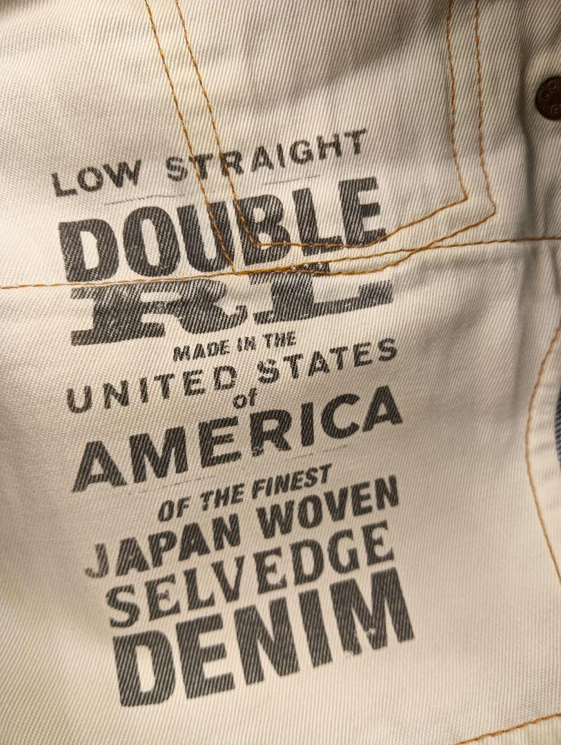 希少! USA製 RRL ダブルアールエル ダメージ加工ジーンズ W約80