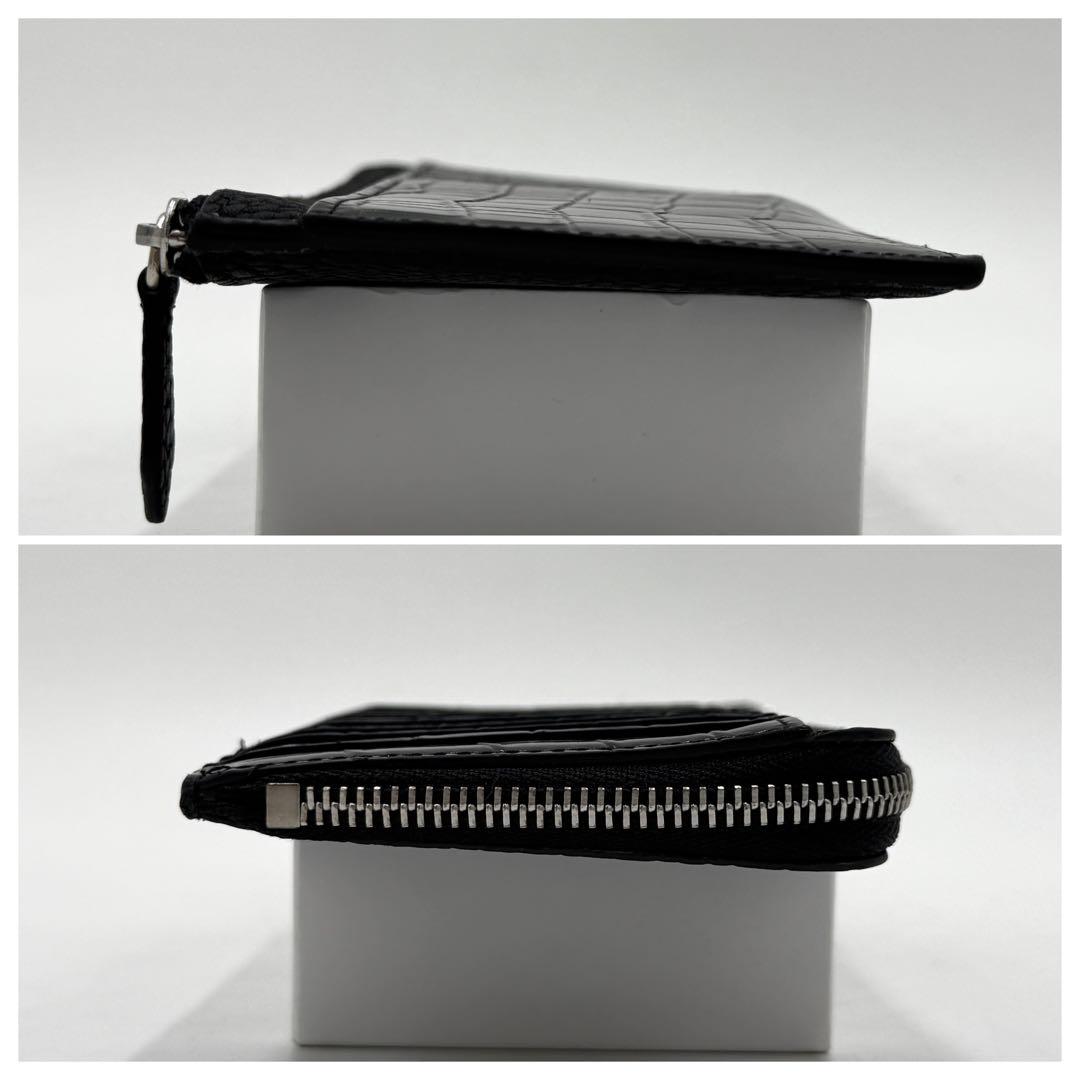 【専用】ボナベンチュラ ロングウォレット 長財布 クロコ型押し レザー ブラック