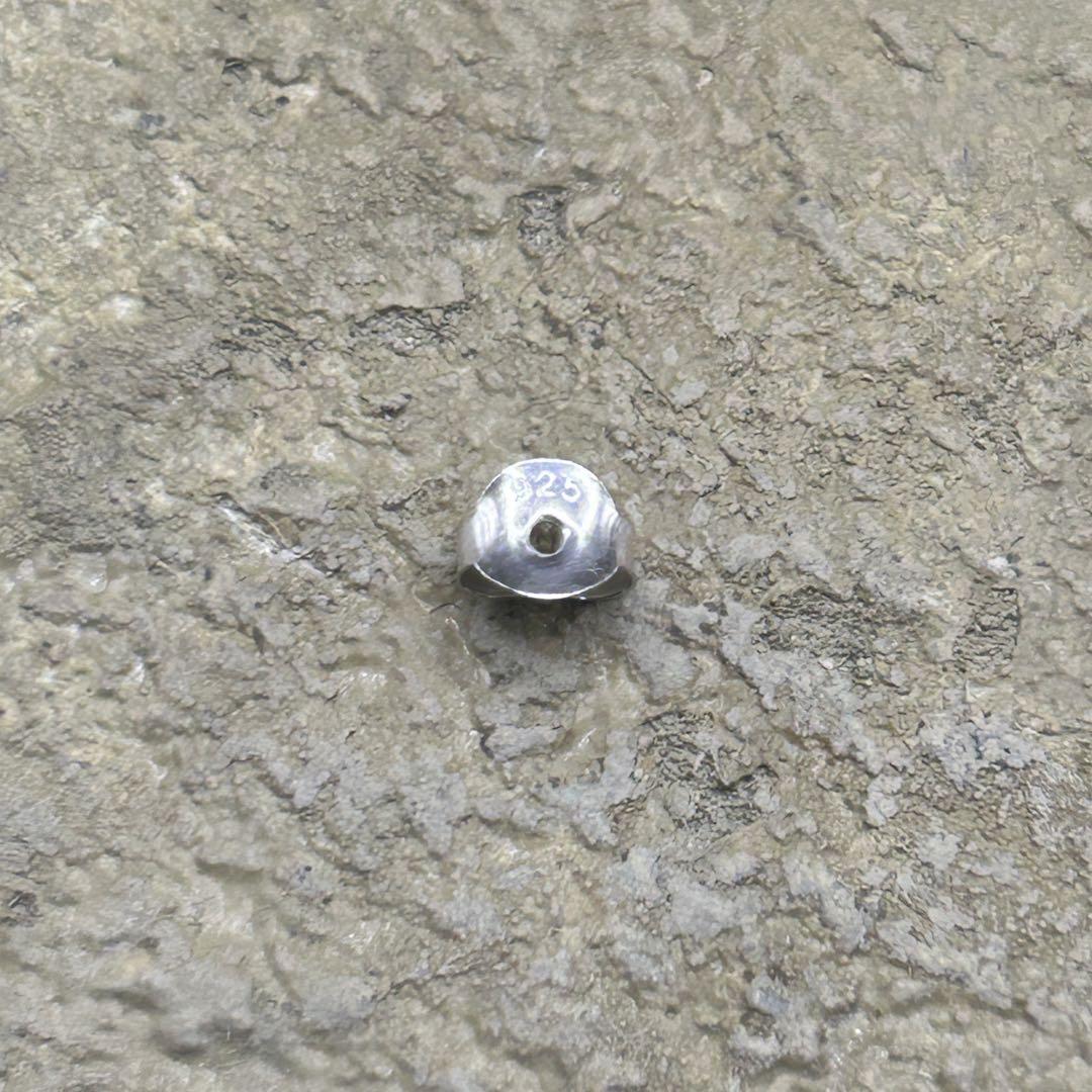 シルバー925 Sterling 螺旋デザインフープピアス/軽研磨仕上げ/両耳