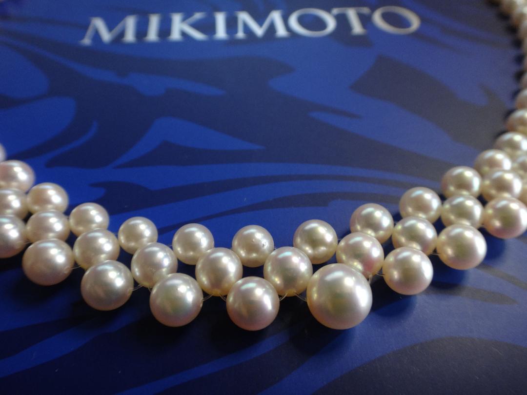 ミキモト　MIKIMOTO　パール　レースネックレス
