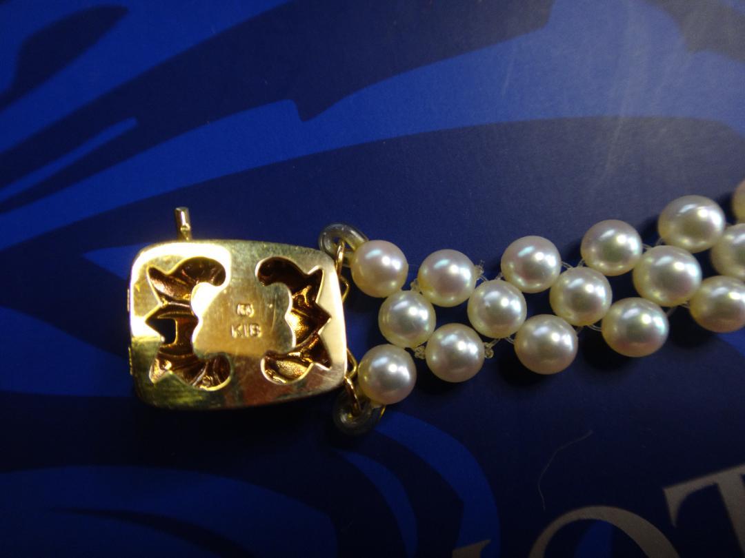 ミキモト　MIKIMOTO　パール　レースネックレス