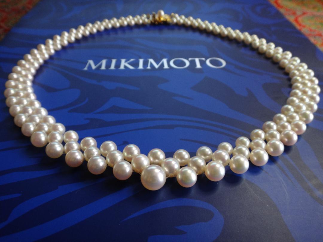 ミキモト　MIKIMOTO　パール　レースネックレス