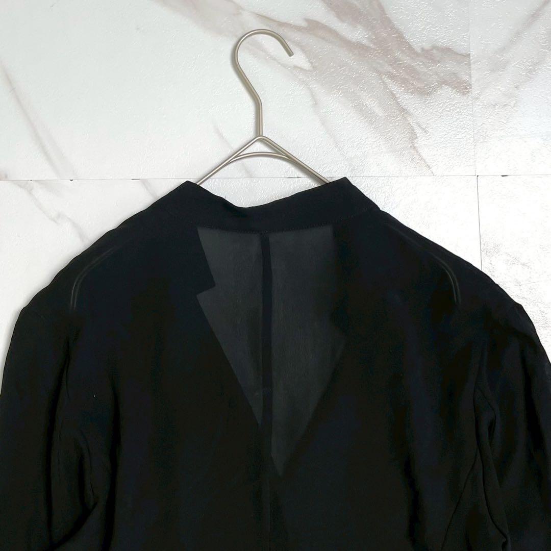 極美品 01SS⭐️ヨウジヤマモトプリュスノアール テーラードジャケット シルク 極美品 01SS⭐️ヨウジヤマモトプリュスノアール テーラードジャケット シルク