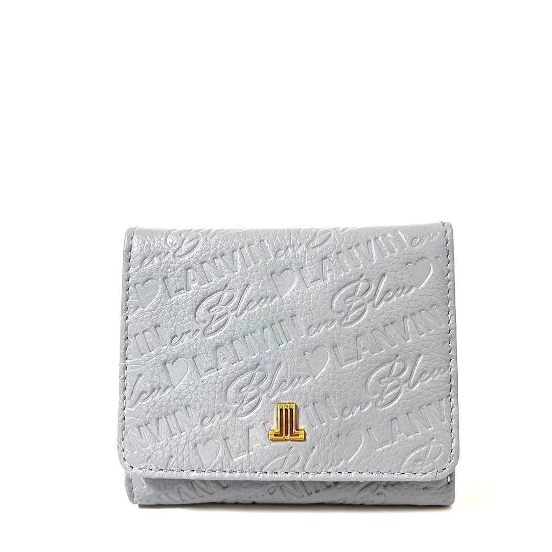 新品✨ランバンオンブルー✨二つ折り財布✨オール✨LANVIN en Bleu✨銀