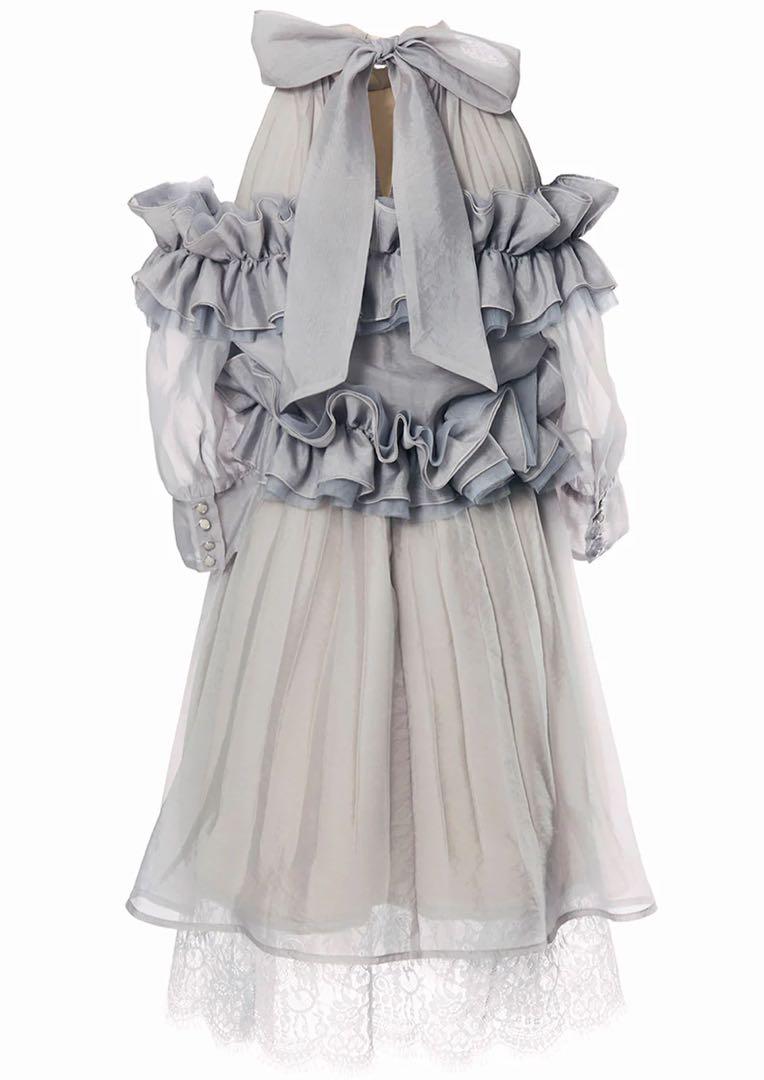 ワンピース Frill bolero pleats dress