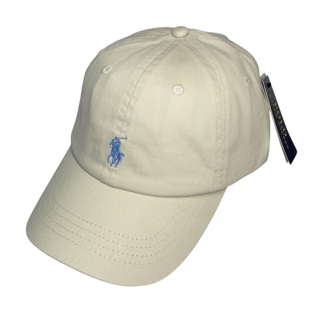POLOラルフローレン　ベースボールキャップ　オフホワイト　ユニセックス　新品
