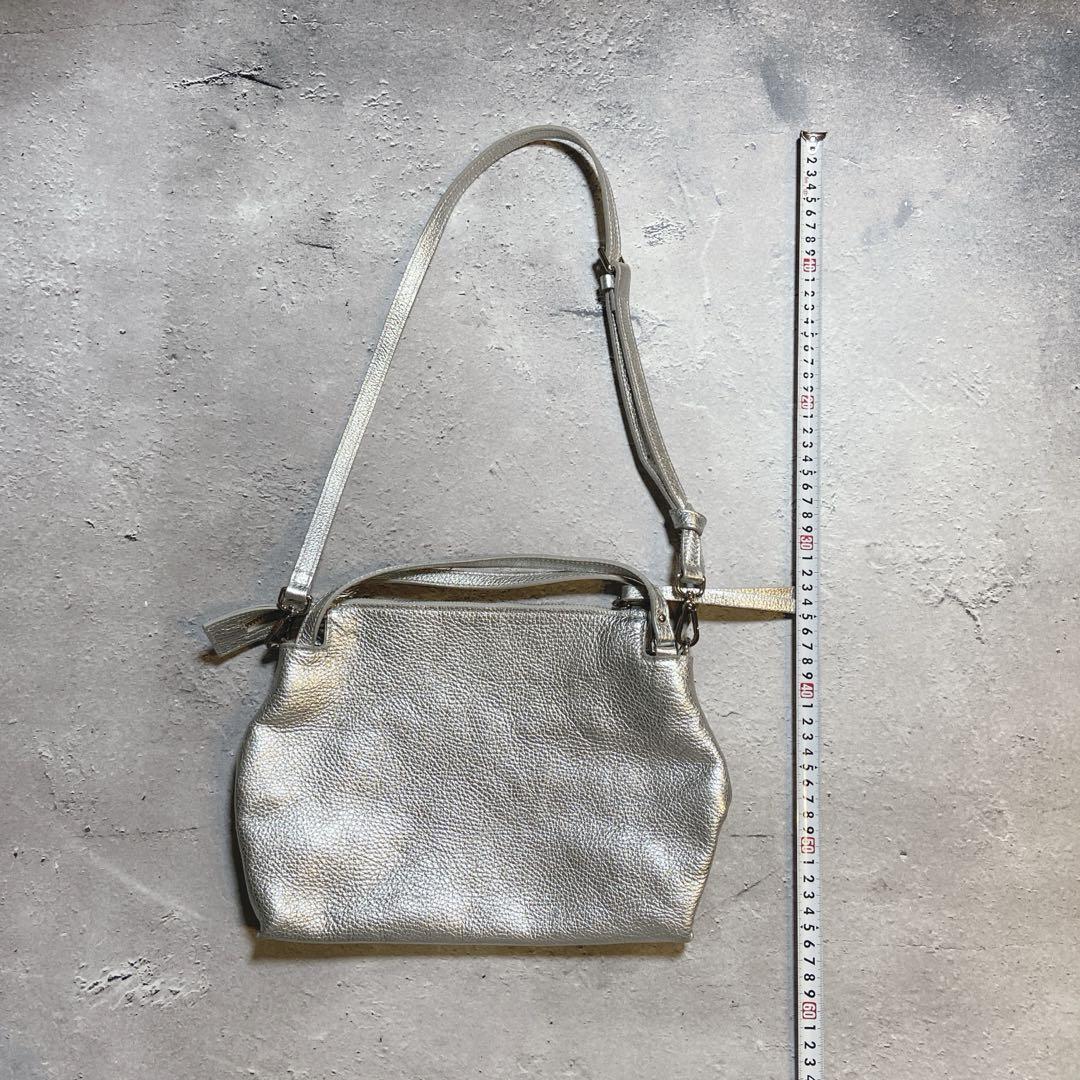 Scrapbook MYBESTBAGS シルバー　2way ショルダーバッグ