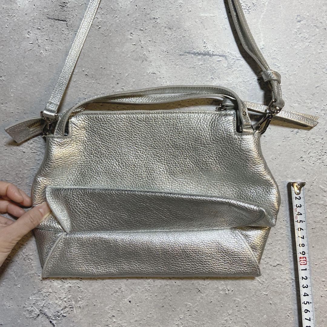 Scrapbook MYBESTBAGS シルバー　2way ショルダーバッグ
