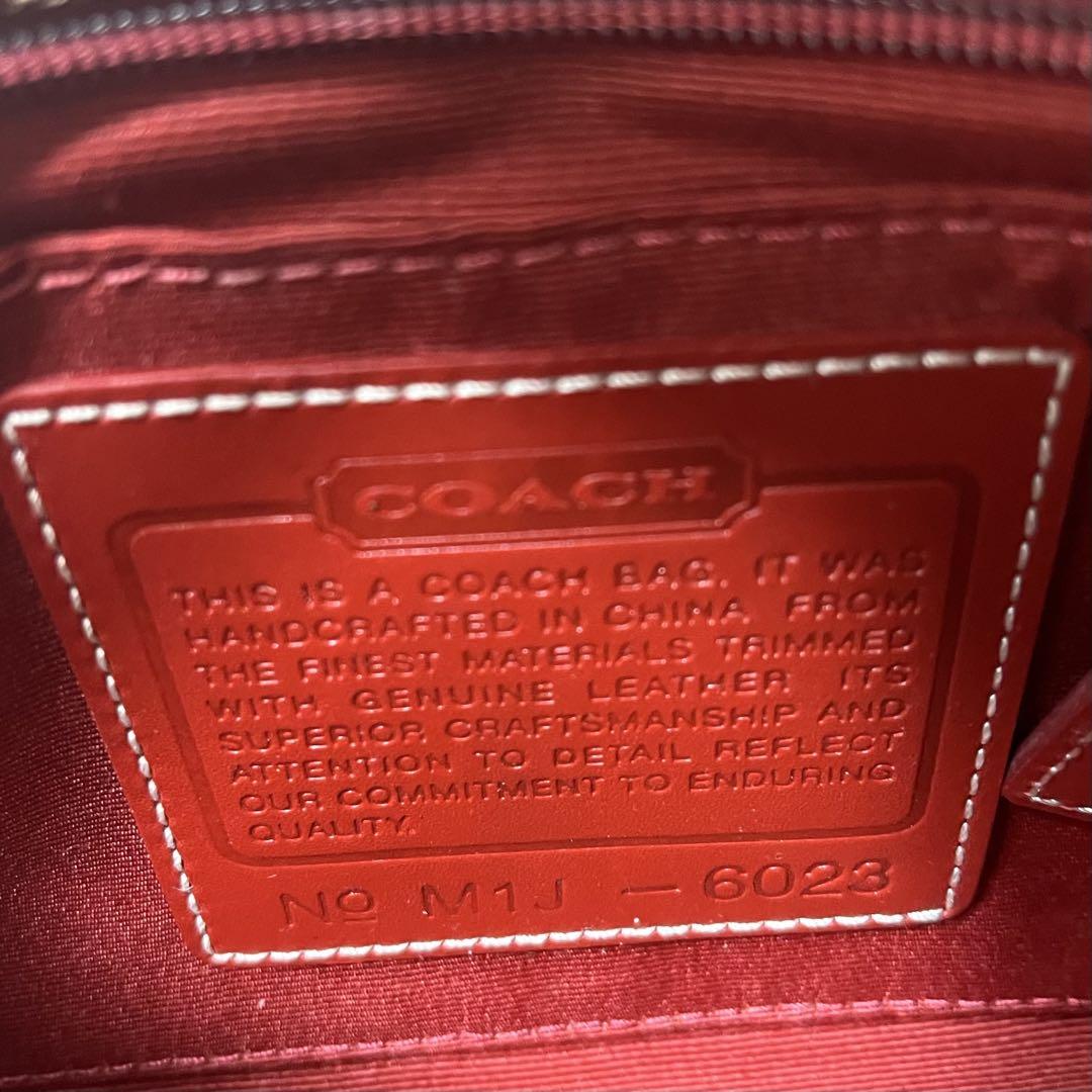 希少✨ COACH コーチ アクセサリーポーチ レッド 赤 6023