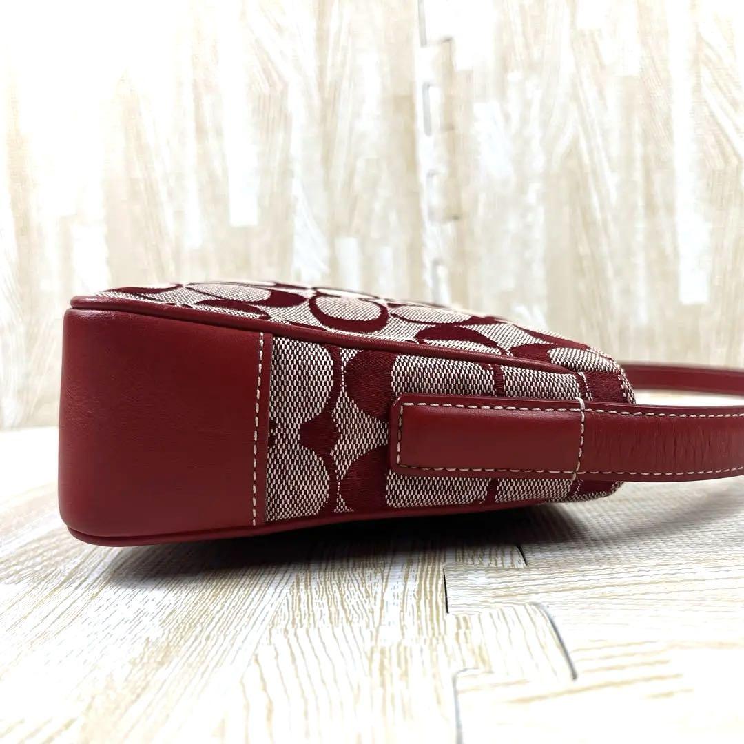希少✨ COACH コーチ アクセサリーポーチ レッド 赤 6023