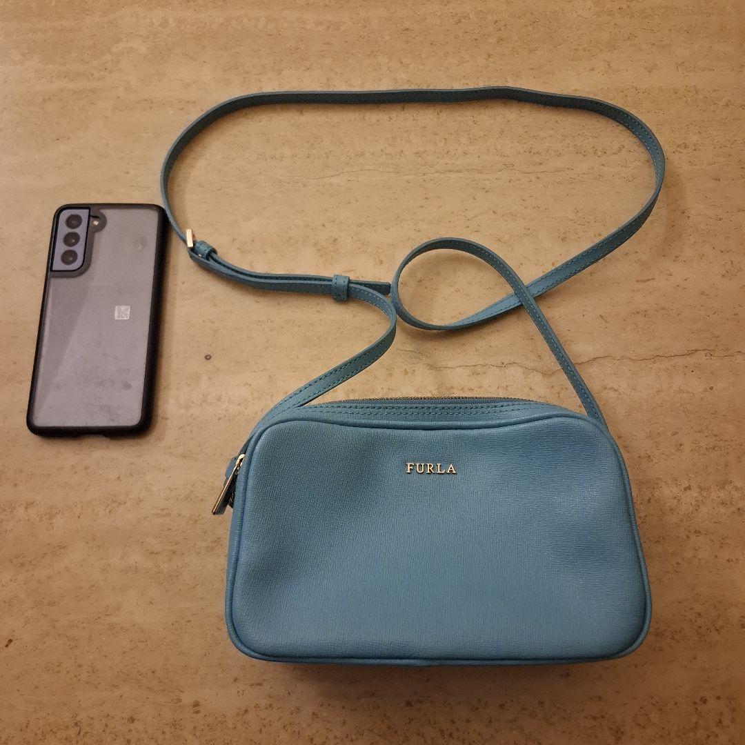 FURLA 水色 ショルダーバッグ