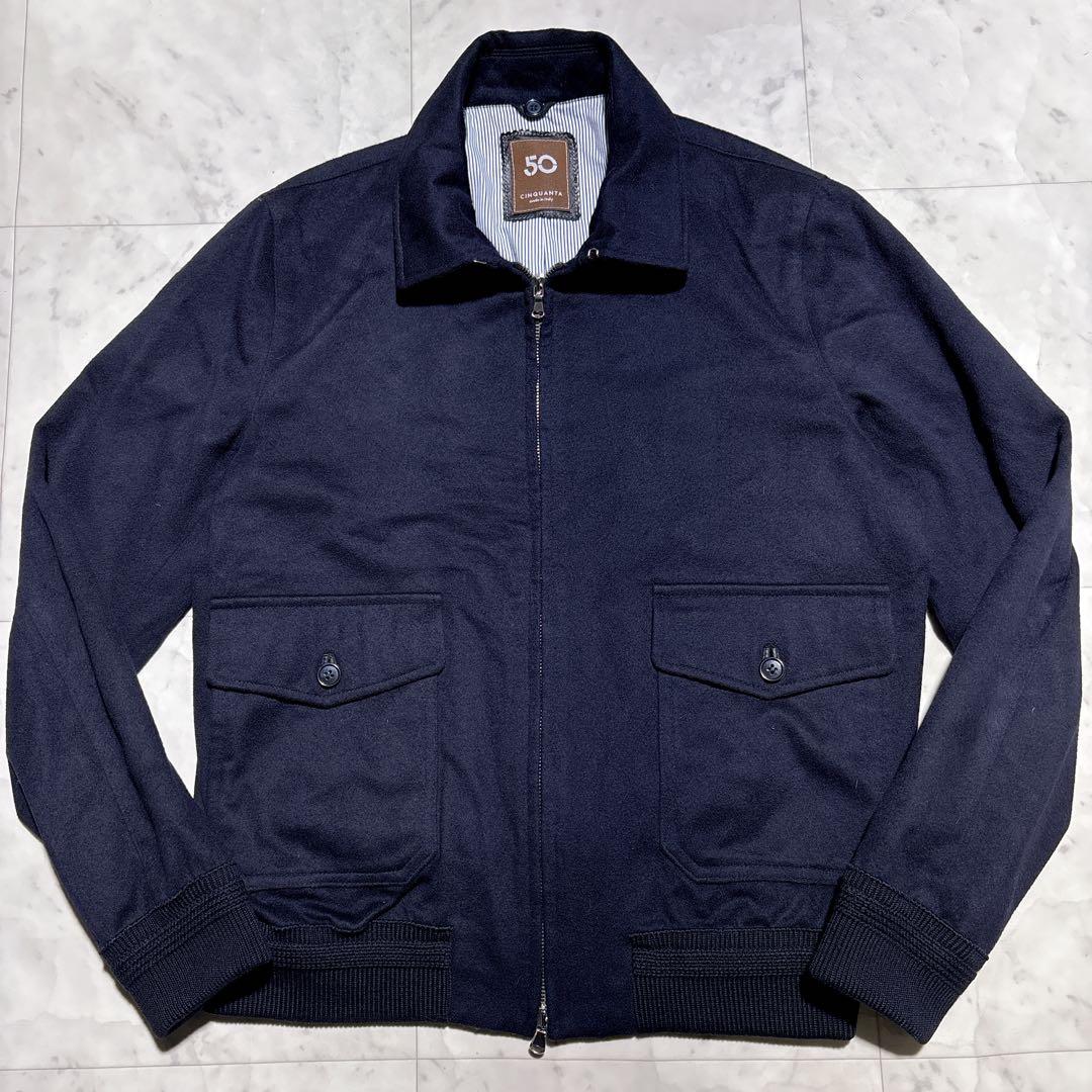 【最高級】CINQUANTA チンクアンタ ブルゾン ネイビー 50サイズ 【最高級】CINQUANTA チンクアンタ ブルゾン ネイビー 50サイズ
