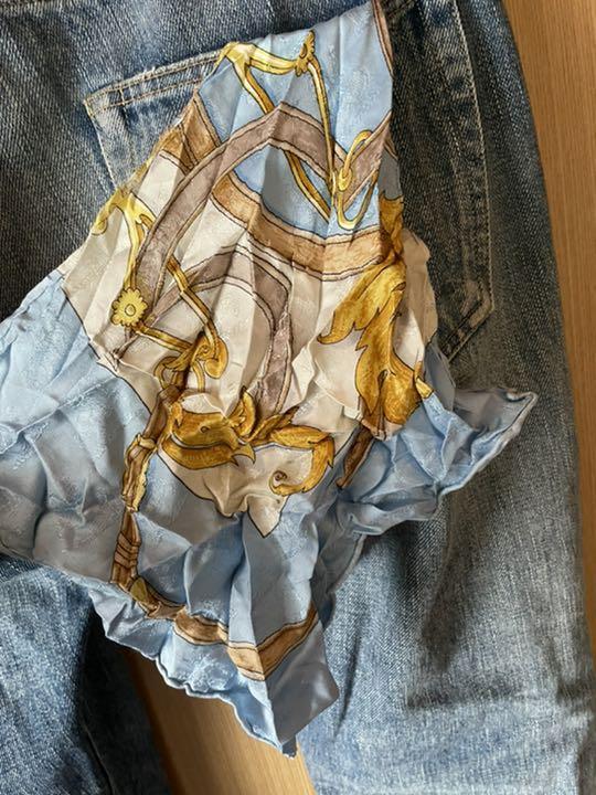 ルカリ ハバノス SCARFREPAREDENIMPANTリペアダメージデニム YHMez-m91867997274 ジーンズ