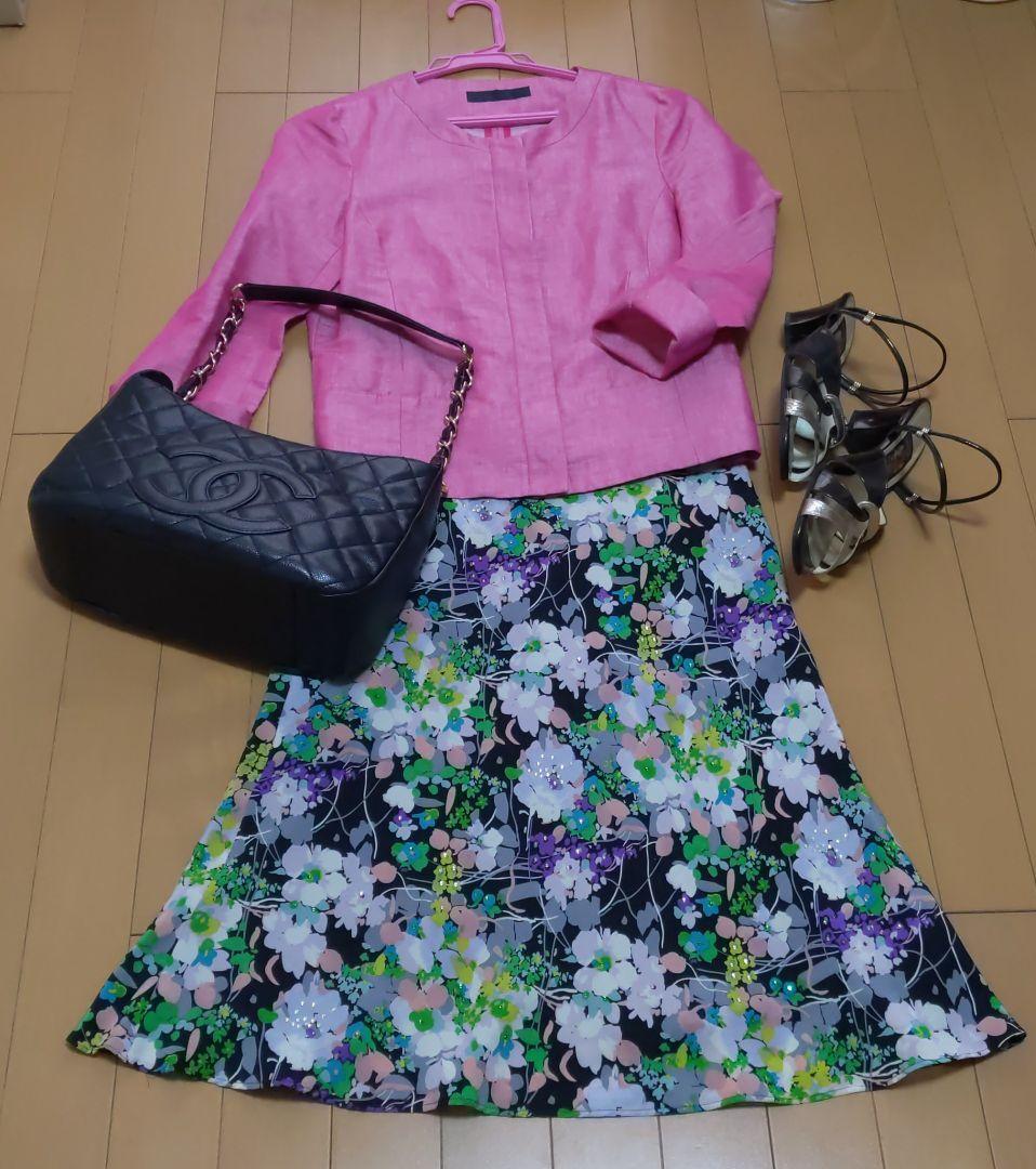 ご専用 シルク花柄スカート K3fDa-m91873275892 通販人気