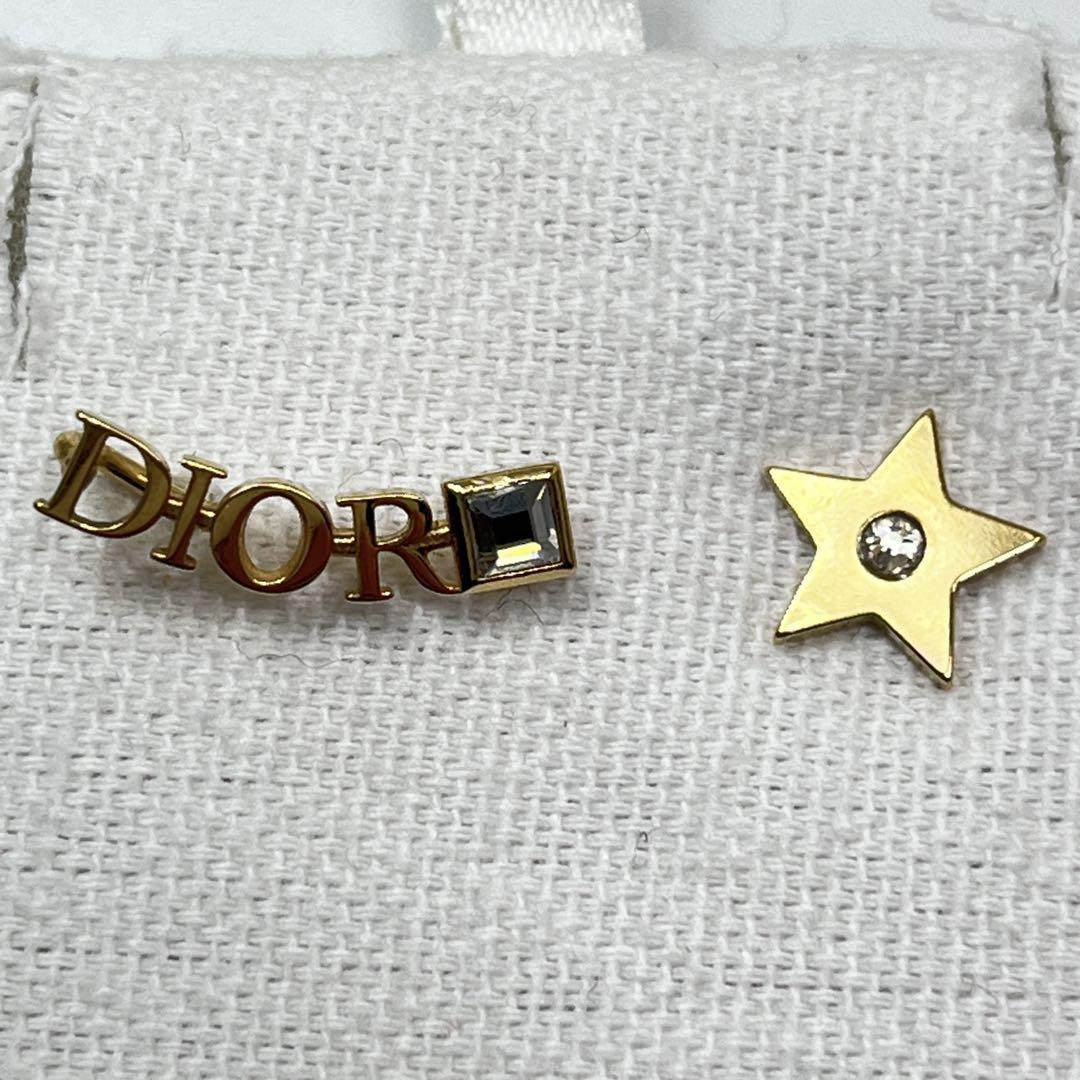 Dior ディオール ピアス アクセサリー ゴールド スター ストーン 美品 ディオール CD スター ストーン ゴールド ピアス