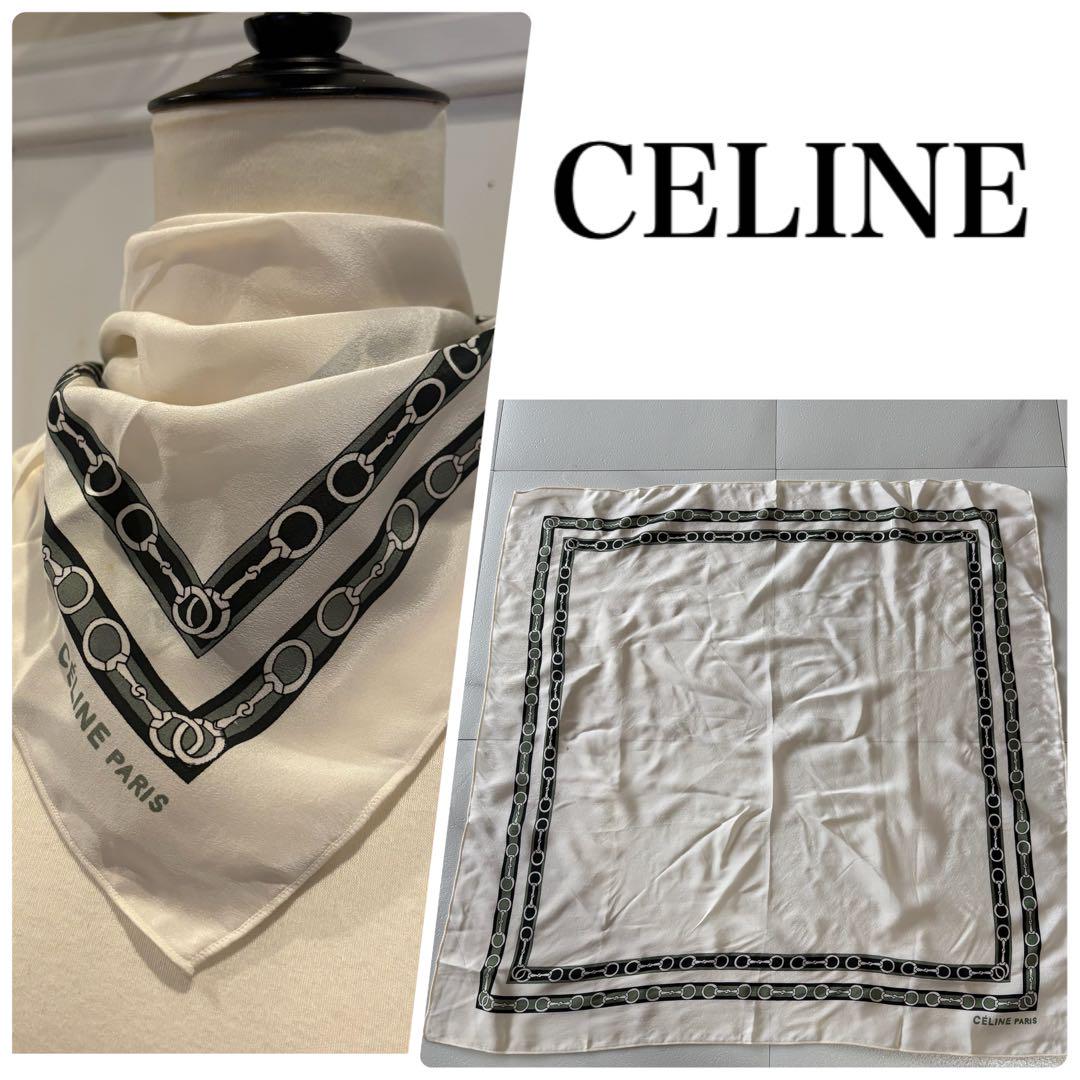 CELINE シルクスカーフ チェーンデザイン - メルカリ