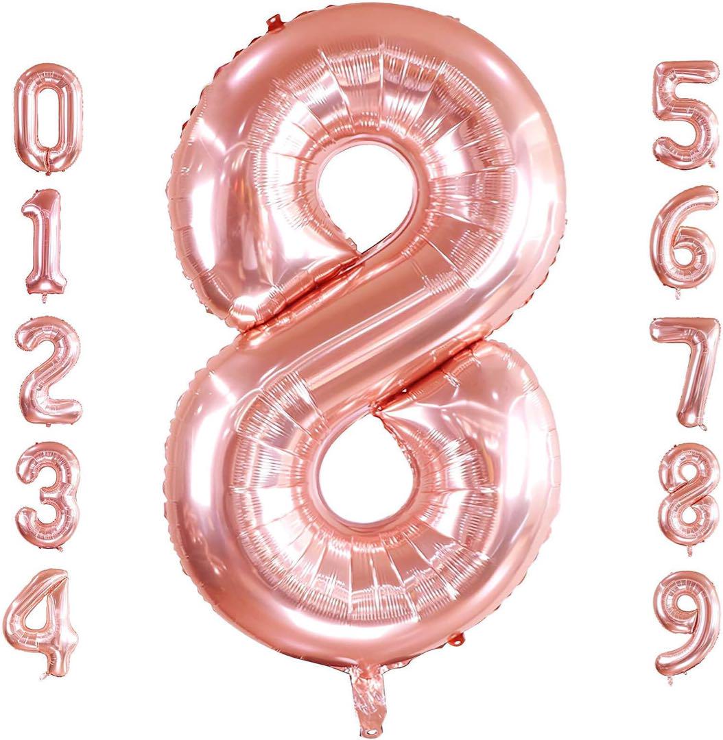 【8】バルーン 風船 ピンク イベント 誕生日 パーティー 数字バルーン