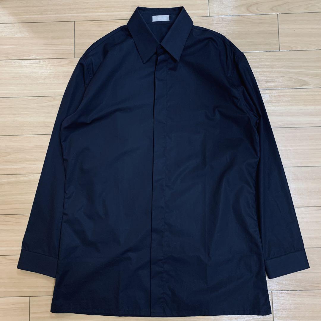 【美品】Dior HOMME 長袖シャツ エディ期 比翼 04年SS 黒 38