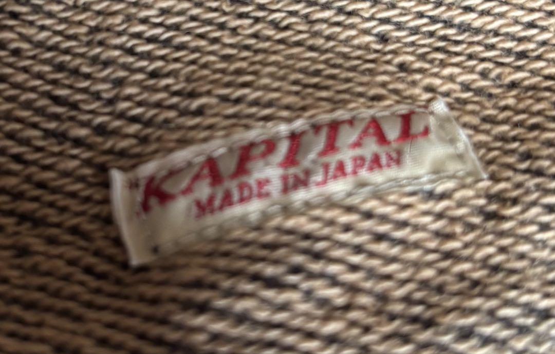 KAPITAL インディゴスエット素材　刺繍デザイン ビーニー帽子