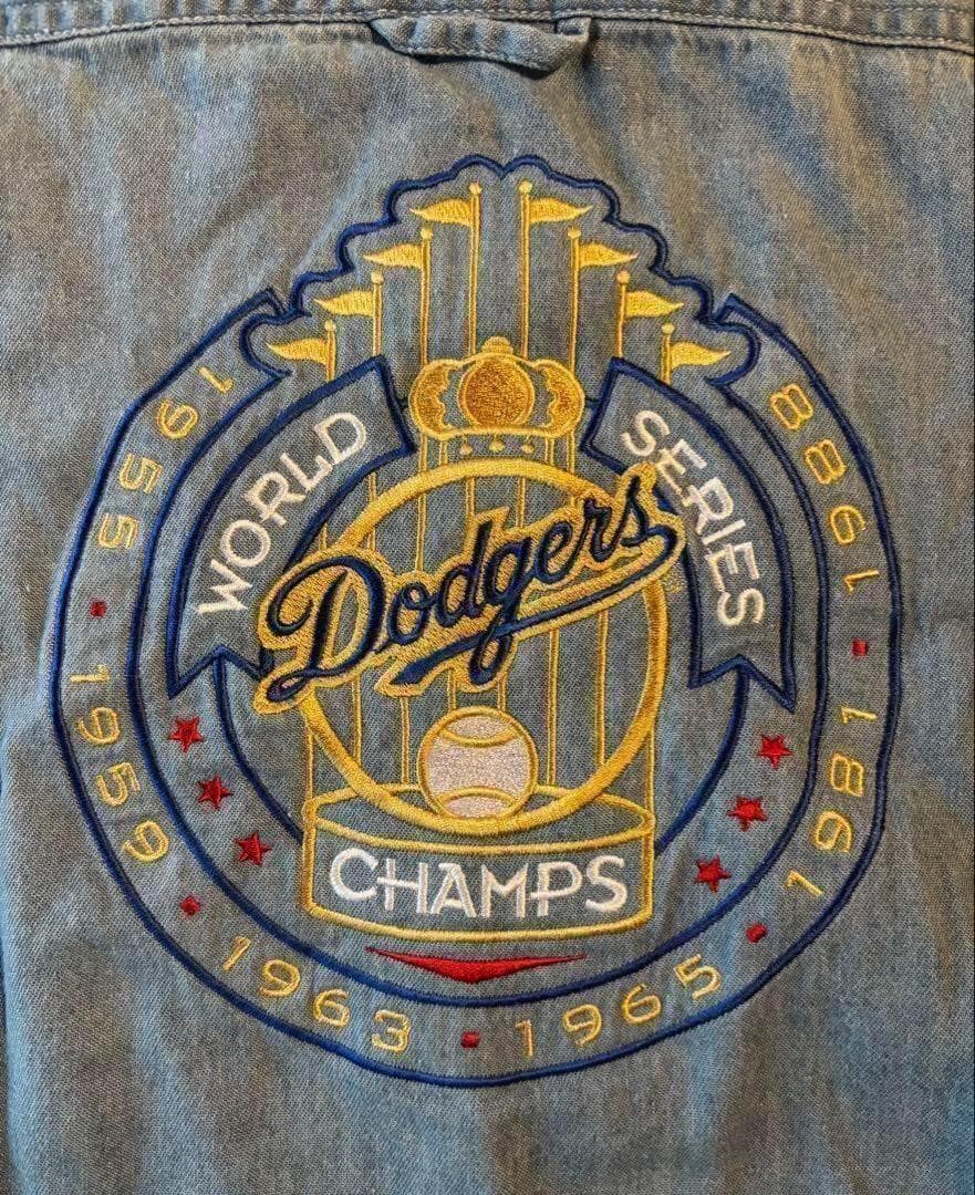 US直輸入80年代ヴィンテージ Dodgers デニムシャツ 刺繍入り XL US直輸入80年代ヴィンテージ Dodgers デニムシャツ 刺繍入り XL