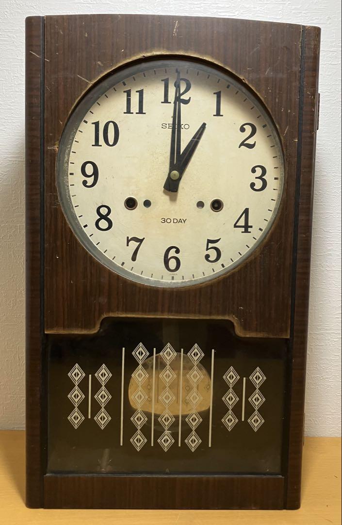 昭和レトロ SEIKO ゼンマイ式 ボンボン時計 掛け時計