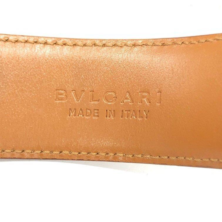 イタリア製 BVLGARI ブルガリ ゴールドスクエアバックル レザーベルト