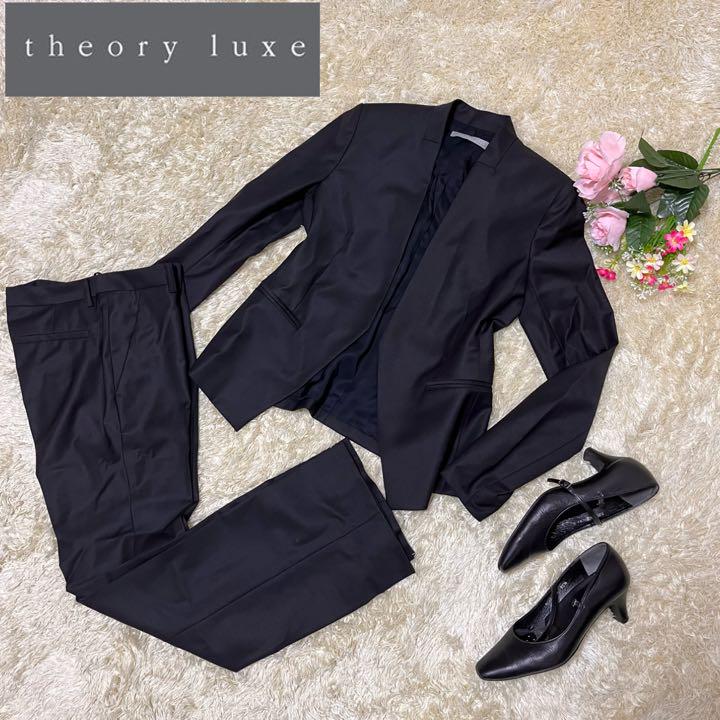 theory luxe Executive ノーカラー セットアップ スーツ