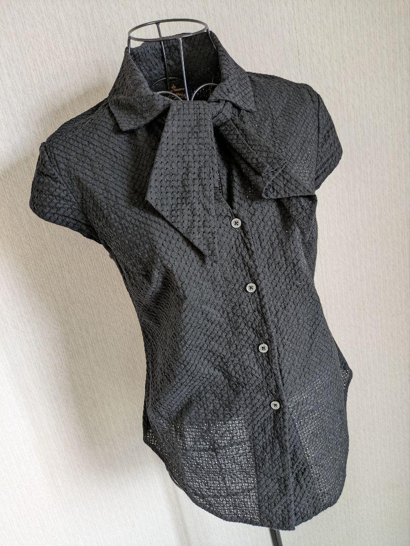 vivienne westwood ボウタイ フレンチスリーブシャツ Vivienne Westwood - vivienne westwood ボウタイ フレンチ