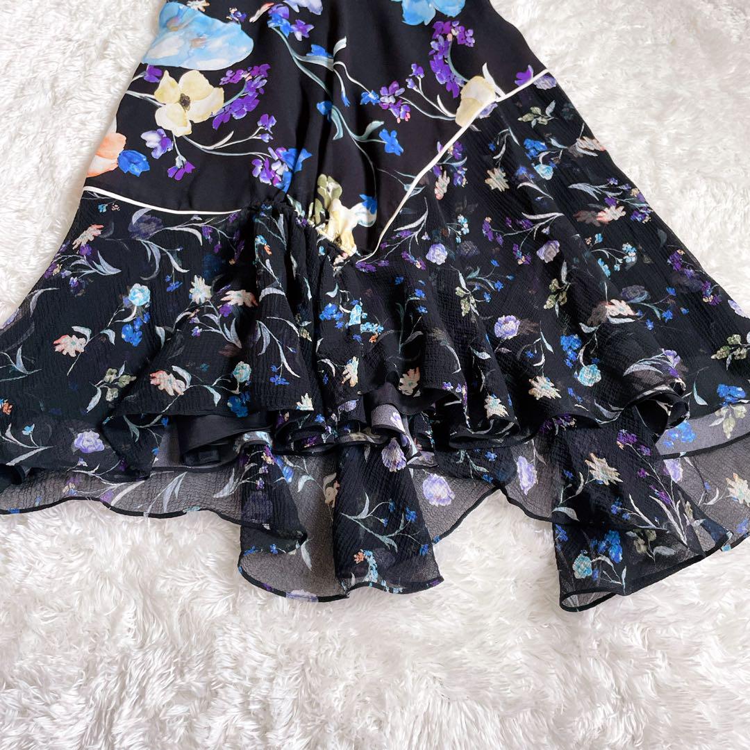 3.1 Phillip Lim ブラックフラワープリントワンピース M シルク