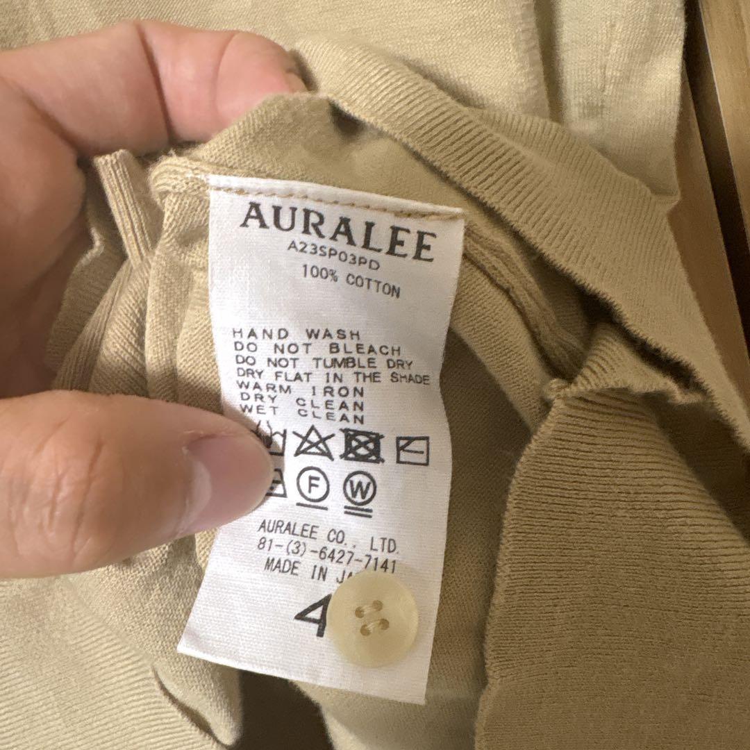 auralee コットンニットポロ
