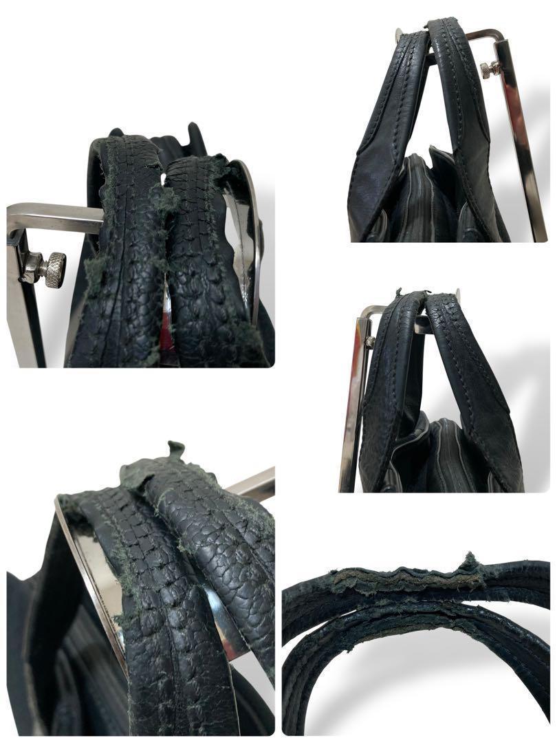 【良品】エンポリオアルマーニ　2way ビジネスバッグ　ショルダー　ロゴ柄　黒