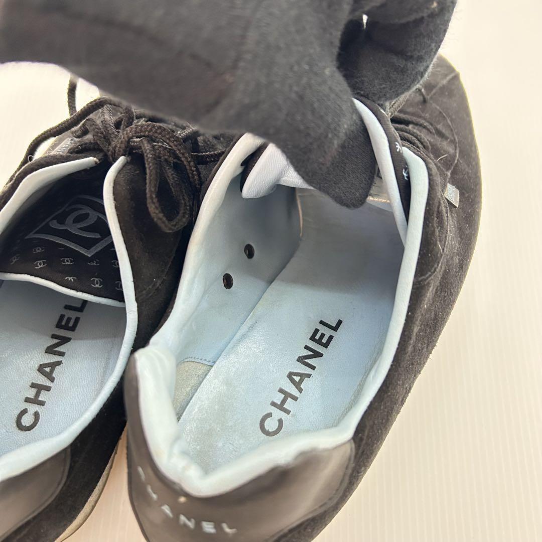 CHANEL　シャネル　スウェード スニーカー 38 スウェード A23285 CHANEL シャネル スウェード スニーカー 38 スウェード A23285