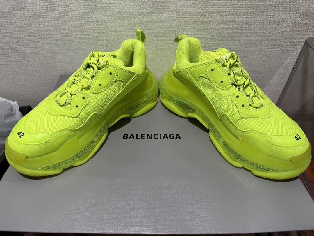 美品❗️BALENCIAGA triple s トリプルS ネオンカラー 42 画像3