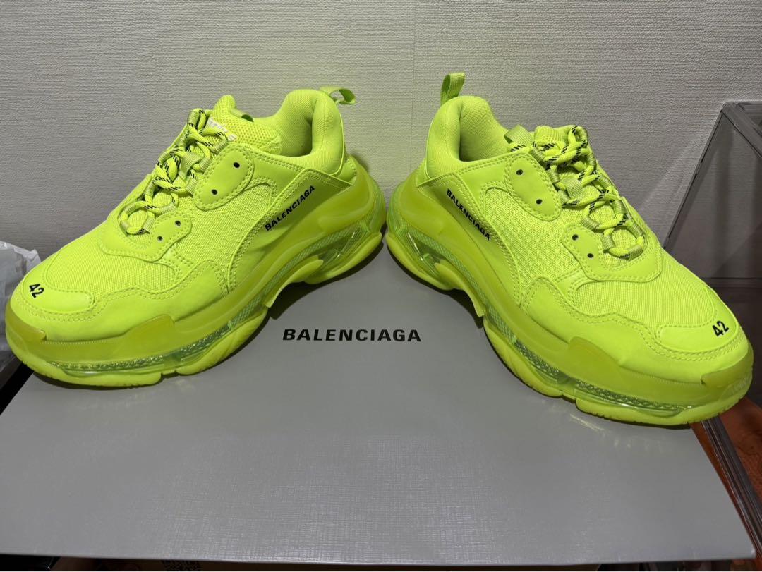 美品❗️BALENCIAGA triple s トリプルS ネオンカラー 42 画像4