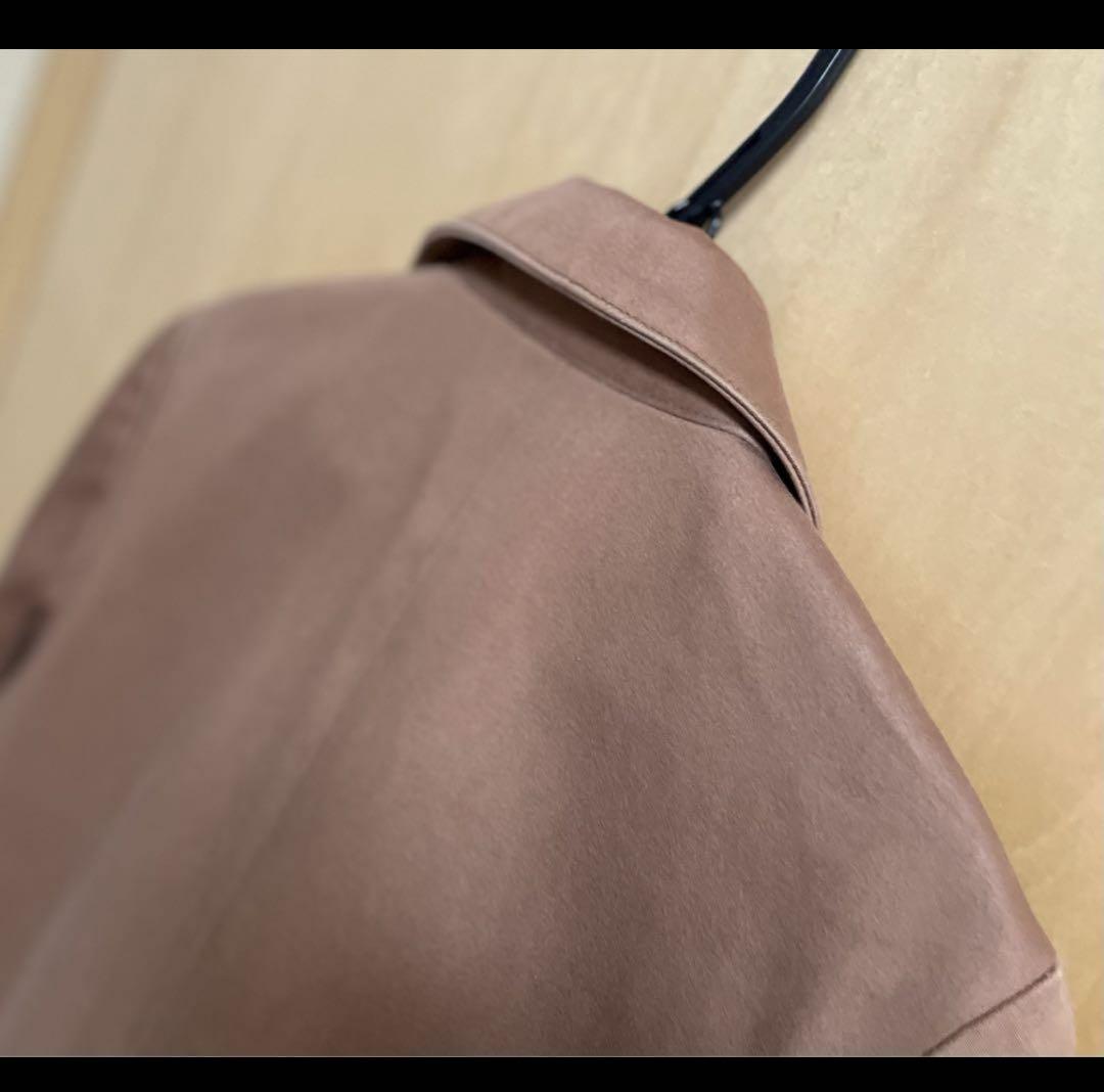 ゲンテン　コート　革　綿　切り替え　genten