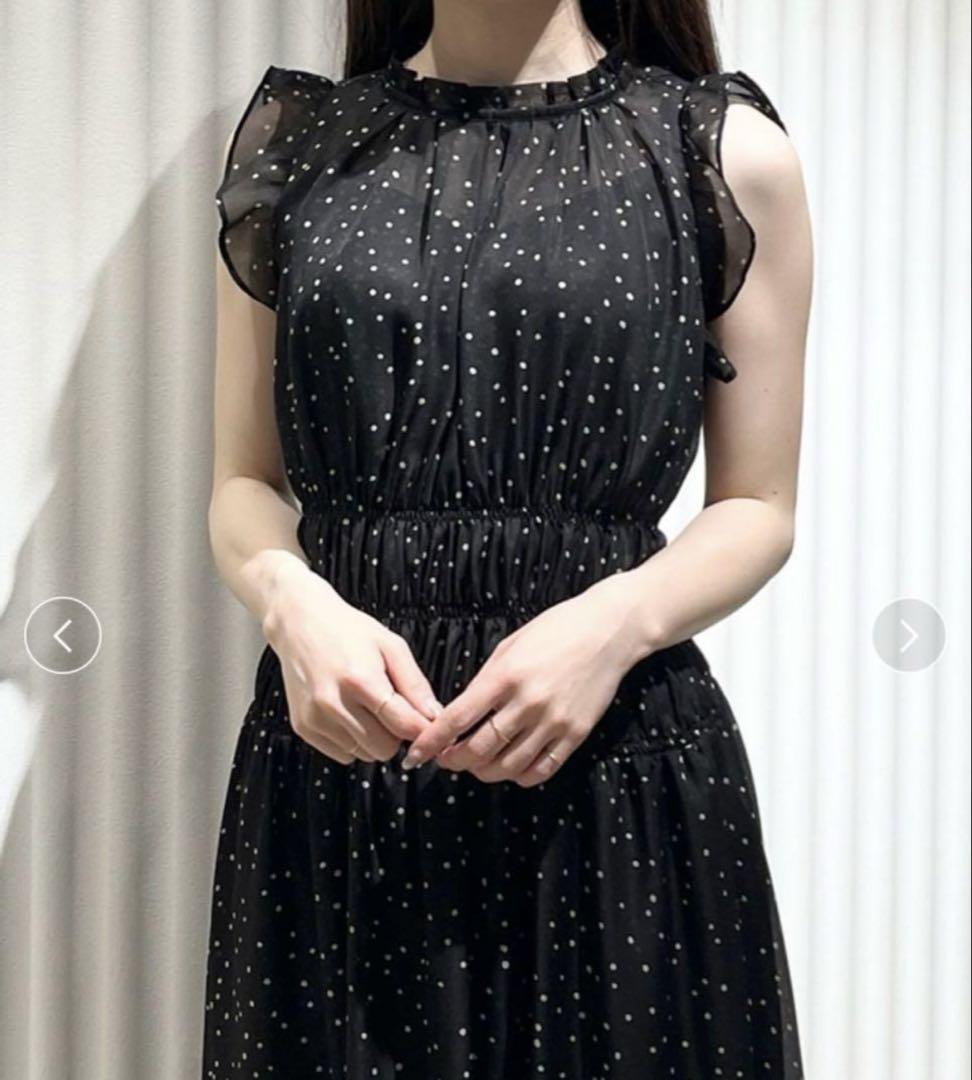 SNIDEL USAGIONLINE】 シフォンギャザーノースリワンピース