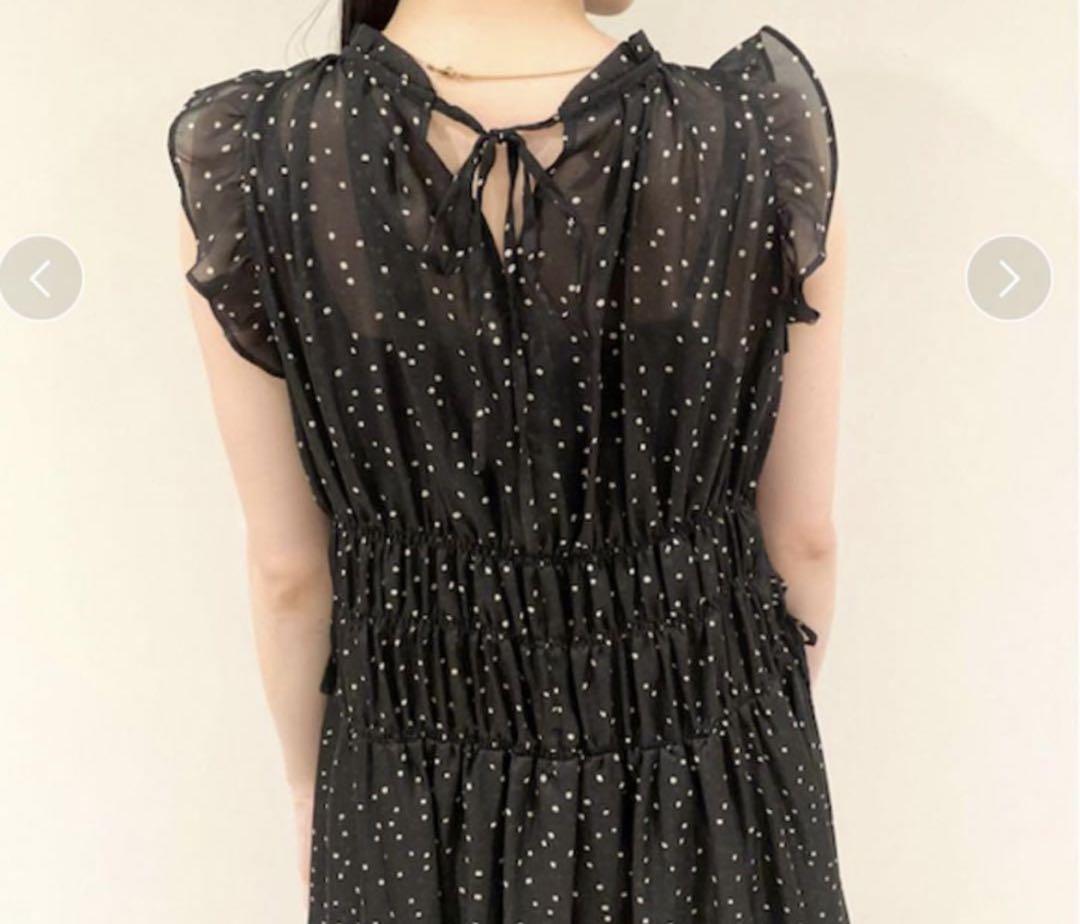 SNIDEL USAGIONLINE】 シフォンギャザーノースリワンピース