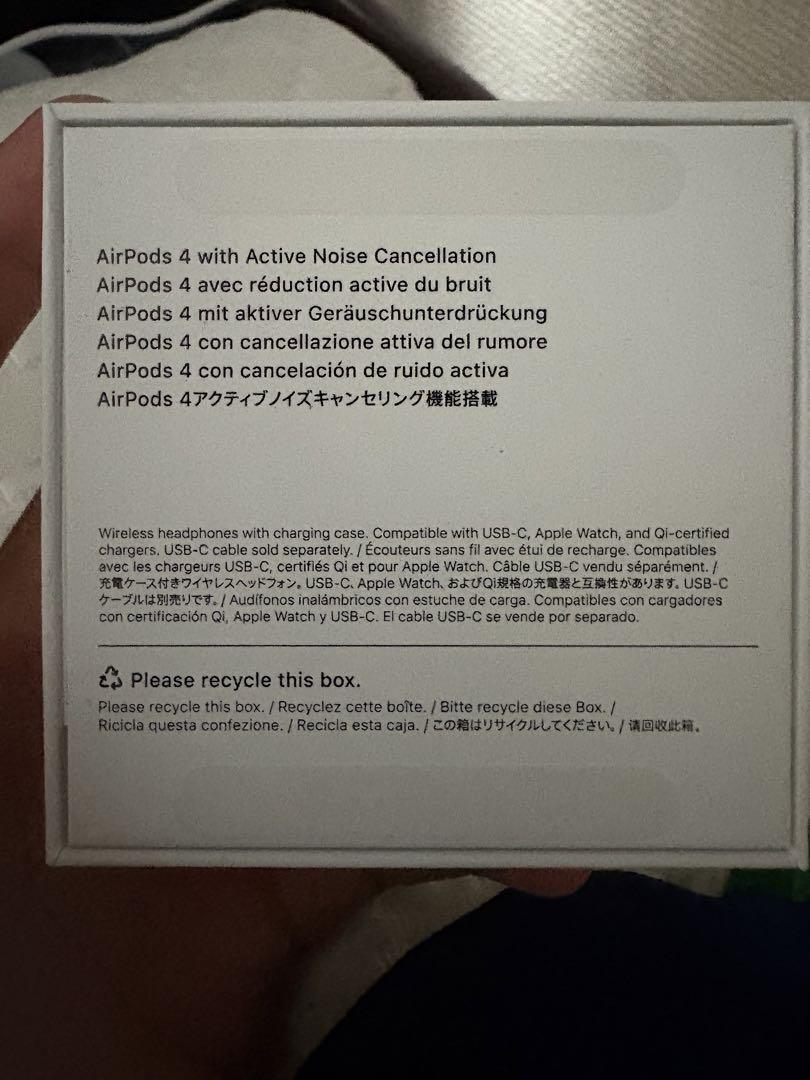 未使用に近いAirPods4 ノイズキャンセリング付き 未使用に近いAirPods4 ノイズキャンセリング付き