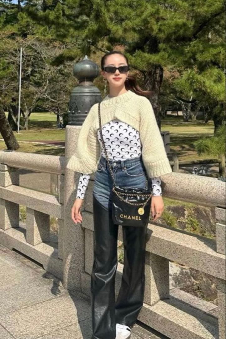 【美品】マウジー F/LEATHER COMBI STRAIGHT デニムパンツ 【美品】マウジー F/LEATHER COMBI STRAIGHT デニムパンツ