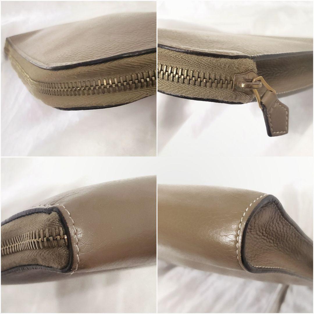 美品✨シセイ ドキュメントケース A4収納可能 クラッチバッグ カーキ