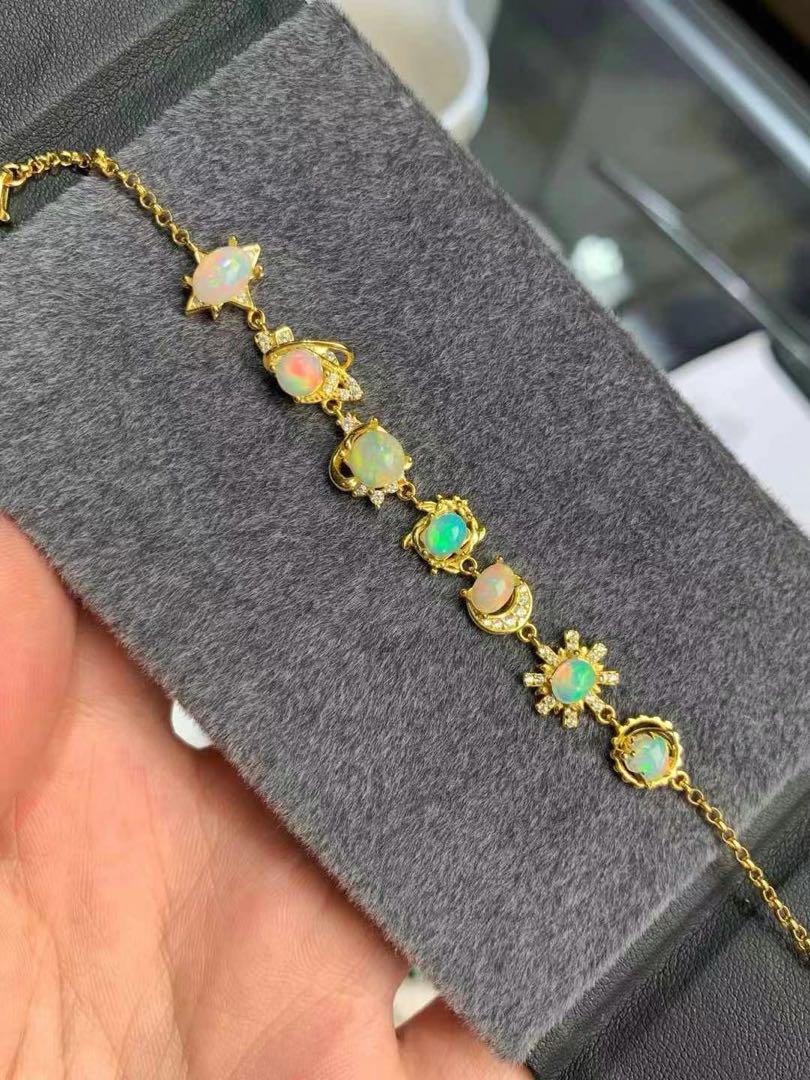 正規店仕入れの オパール ブレスレット モチーフ 花 星 アクセサリー