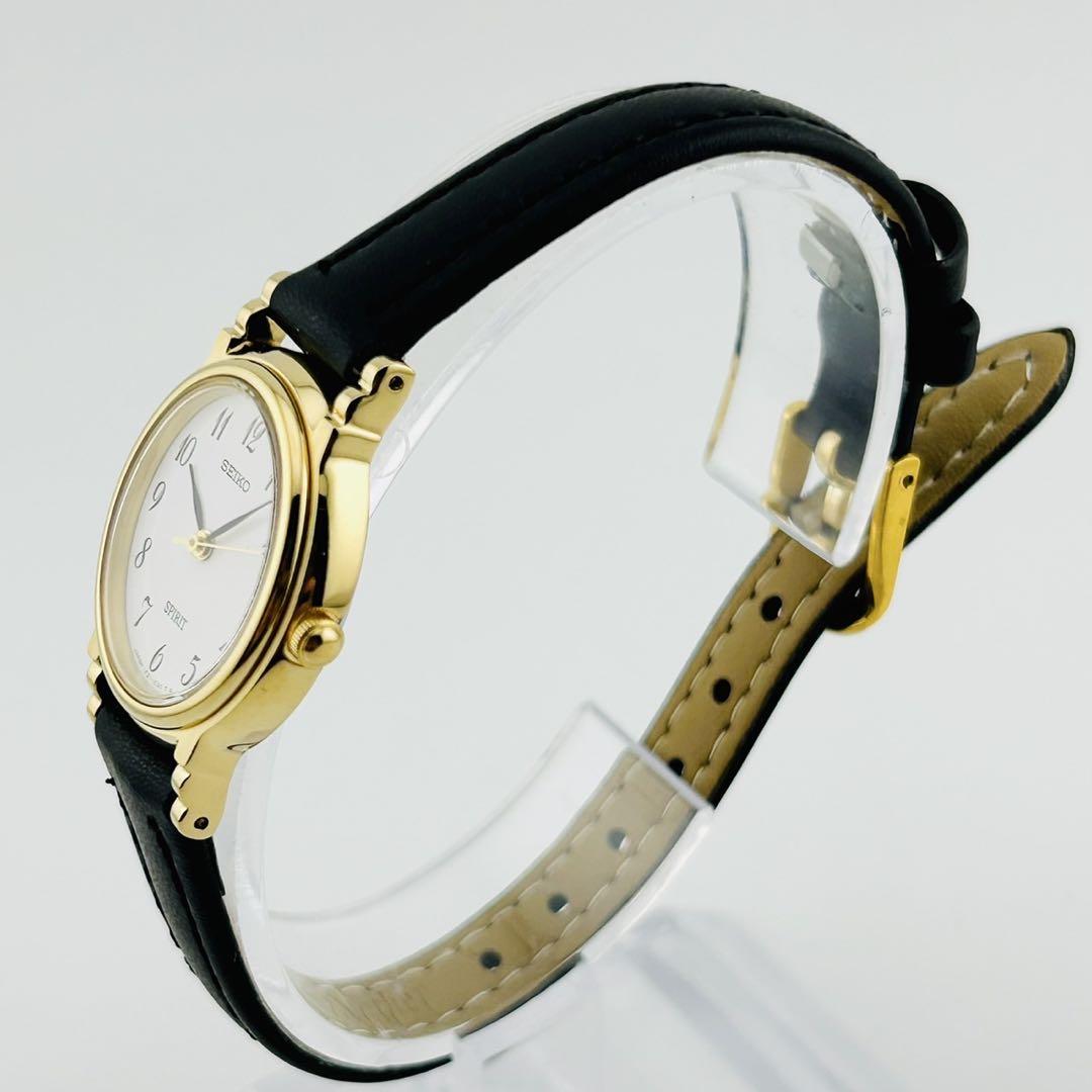 美品 新品電池】3299 SEIKO SPIRIT レディース腕時計 ゴールド