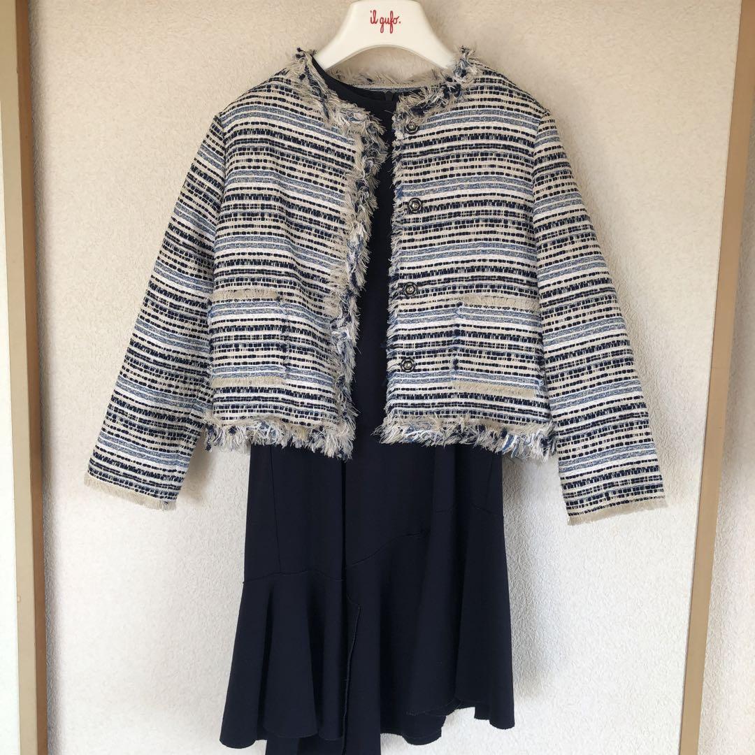 入学式ジャケット\u0026ワンピース2点セット イルグッフォ〈IL GUFO〉120キッズ服(女の子用) 100cm~