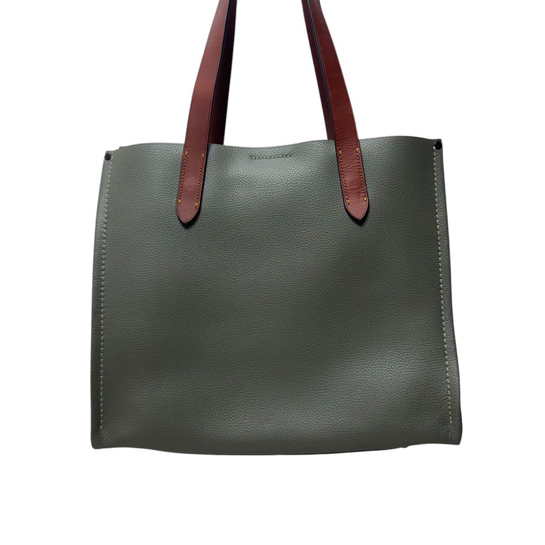 極美品 近年モデル COACH コーチ レザーリレー トートバッグ CH757