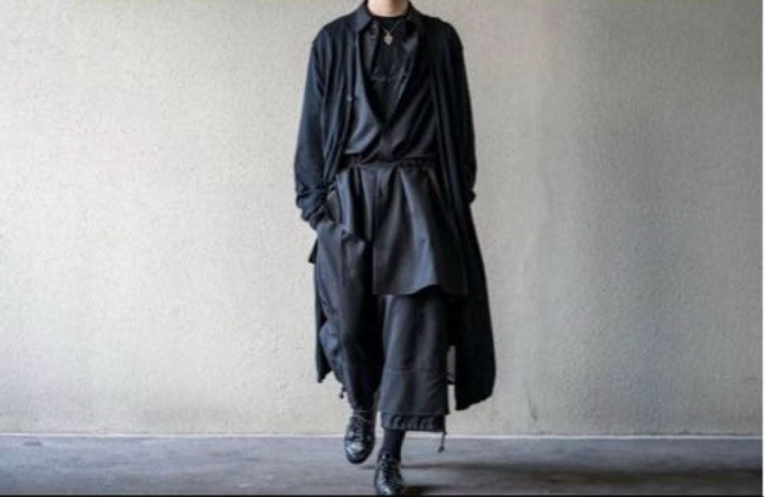 Ground Y Gather Drape Shirt ドレープシャツ 黒 ３