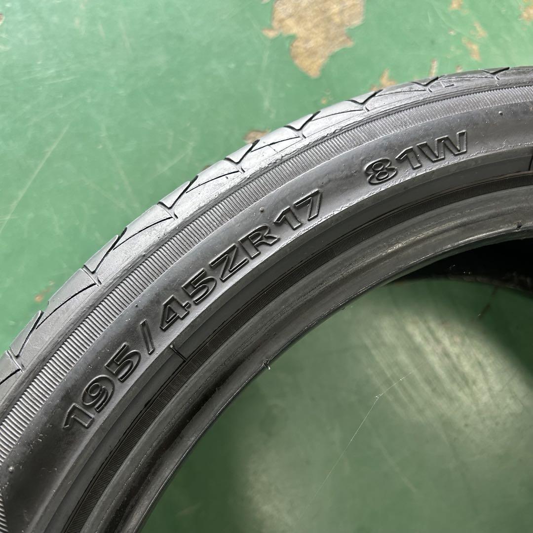 中古タイヤ195/45R17　LANDSAIL　2本セット　スイフトスポーツ等