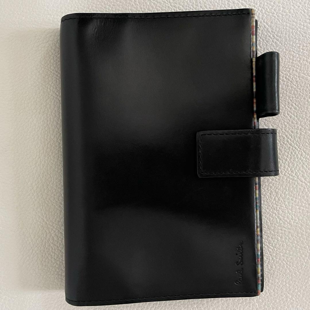 ✨美品 ポールスミス PaulSmith 本革 黒 手帳カバー ミニ6