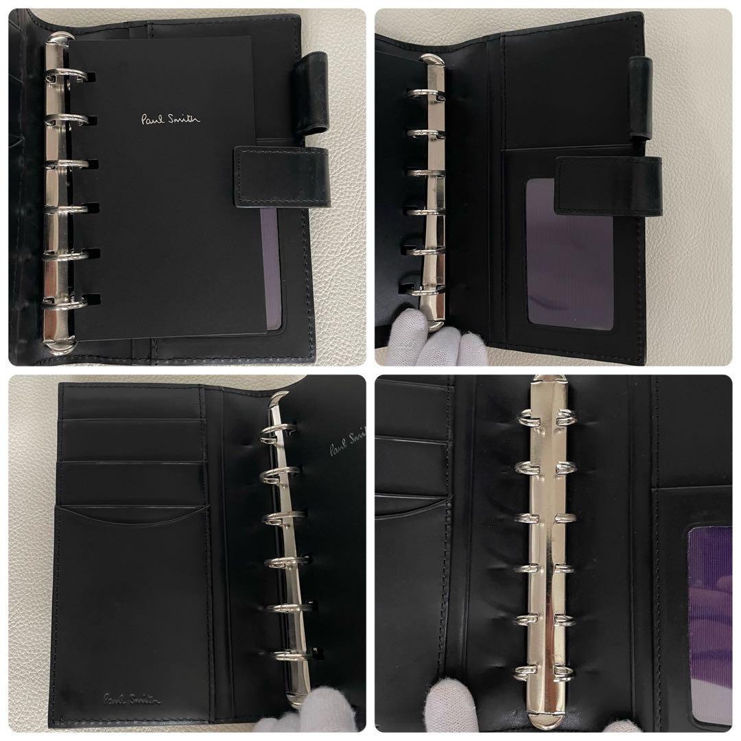 ✨美品 ポールスミス PaulSmith 本革 黒 手帳カバー ミニ6